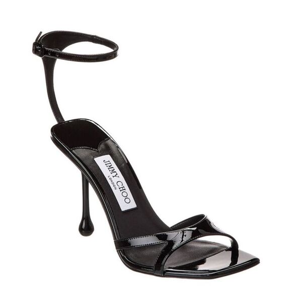 Jimmy Choo Ixia 95 Patent Sandal, Black - Picture 1 of 12
